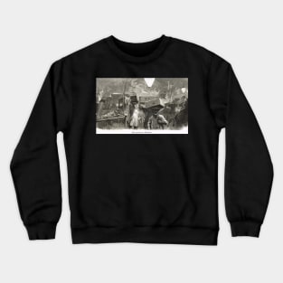 Billingsgate Fish Market, London, England in 19th Century Crewneck Sweatshirt